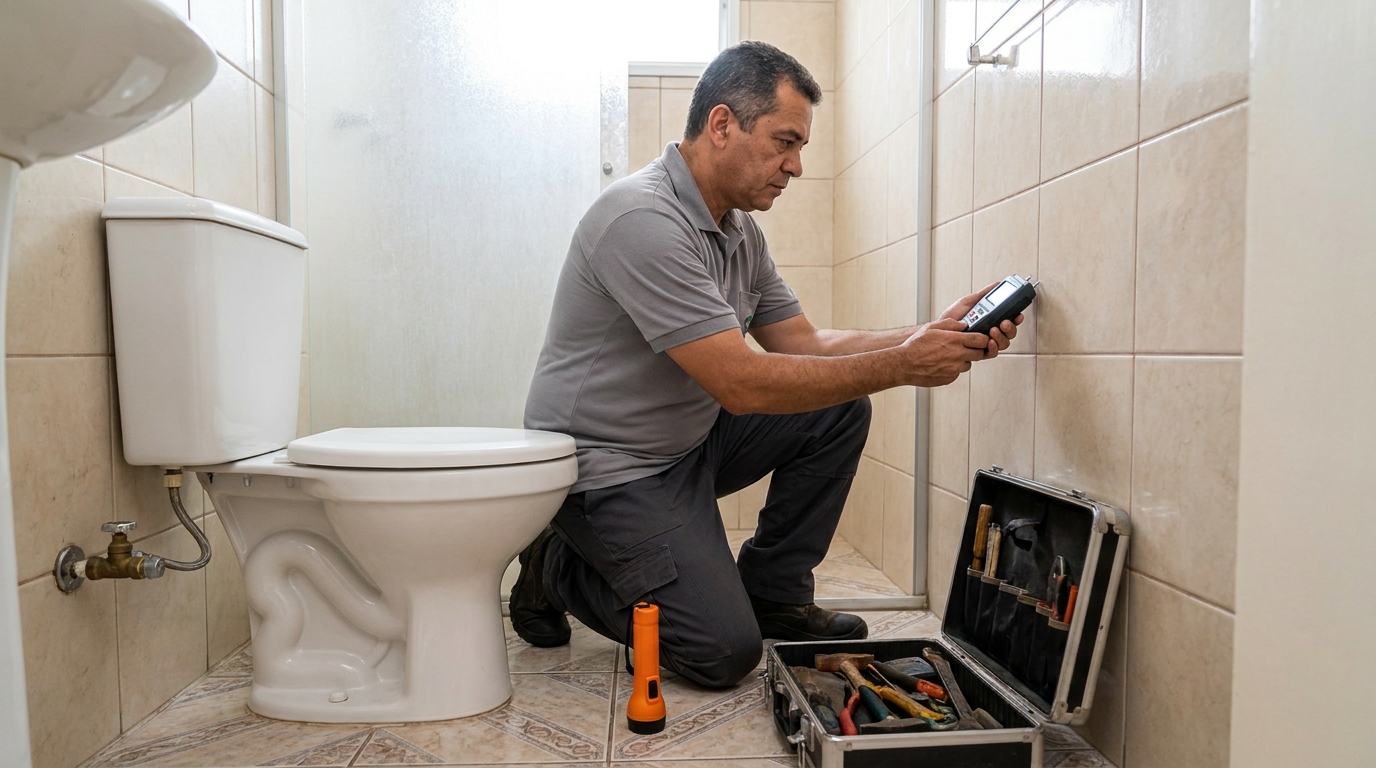 Técnico de caça vazamento com detector em Salvador‑BA