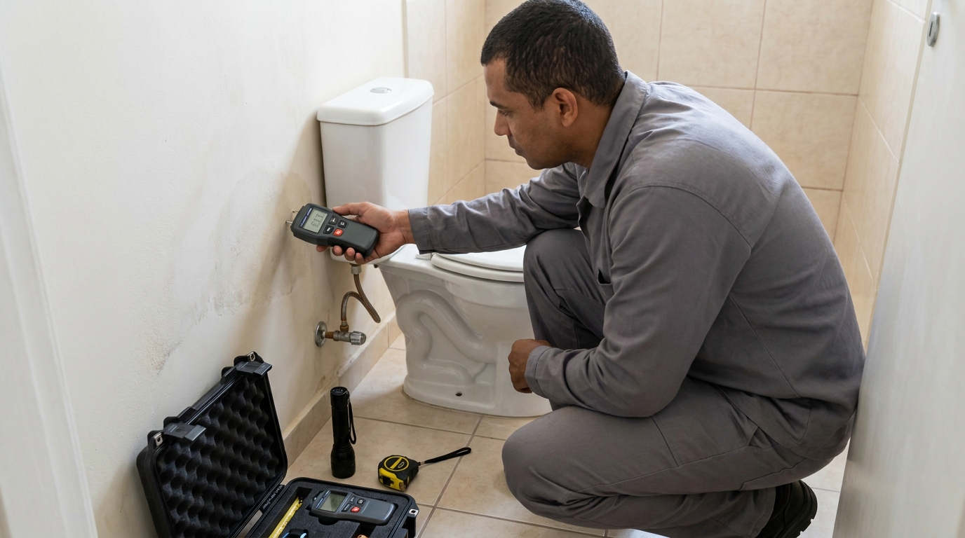 Técnico de caça vazamento em residência em Salvador‑BA